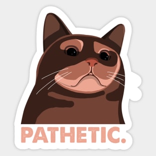 Pathetic Cat Meme Sticker